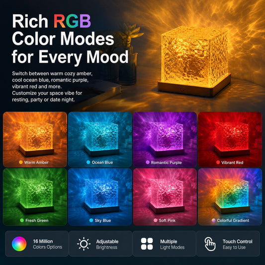 📢📢50% OFF !! ⏰Dynamic Water Ripple LED Ambient Light