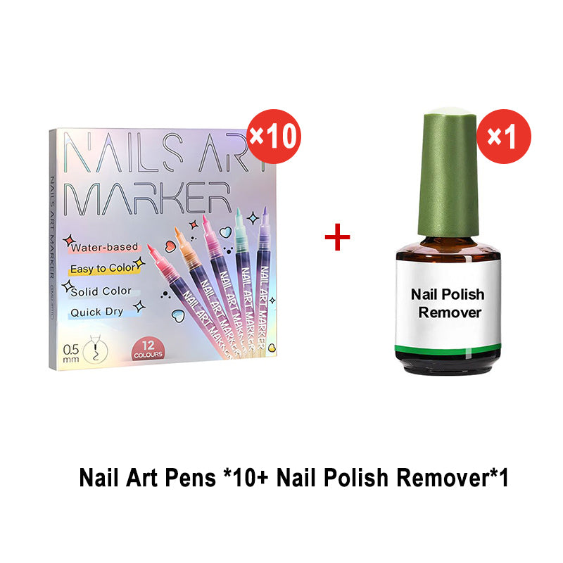🎁Hot Sale 50% OFF⏳🎨12 Colors Nail Art Pens Set