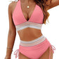 🔥Summer Sale 49% OFF💥👙Tummy Control Color Block Bikini Set
