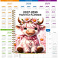 🐮 2026–2030 Monthly Planner ✨ Cute Highland Cow 5-Year Calendar | Large Monthly Blocks for Long-Term Planning-B3