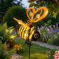 🐝50% OFF NOW ! 💡Hanging Solar Bee Garden Light – Warm Amber LED Lighting, Waterproof Metal Ornament, Auto On/Off, Decor for Patio, Yard, Camping & Indoor Kids Room