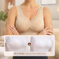 🏆 Last Day Buy One Get One Free -Special Price £9.99 ! 💐 🎁Lace Wireless Pure Cotton Buttonless Comfy Lifting Bra