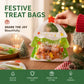 💖LAST DAY SALE ONLY ￡6.99!!🎁Easy Fill, Easy Seal🎄 Festive Self-Seal Treat Bags – Santa & Snowman Print | Resealable, Food-Safe & Perfect for Cookies, Chocolates & Little Gifts 2🎅⛄