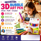 💥LAST DAY BUY 1 GET 1 FREE!!🎁🔮Magic Pen – Draw 3D with one stroke!🎄 DIY Bubble Popcorn Drawing Pens& Buy 3 Pay 2 🔥2
