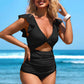 👗Sexy ruffled one-piece swimsuit