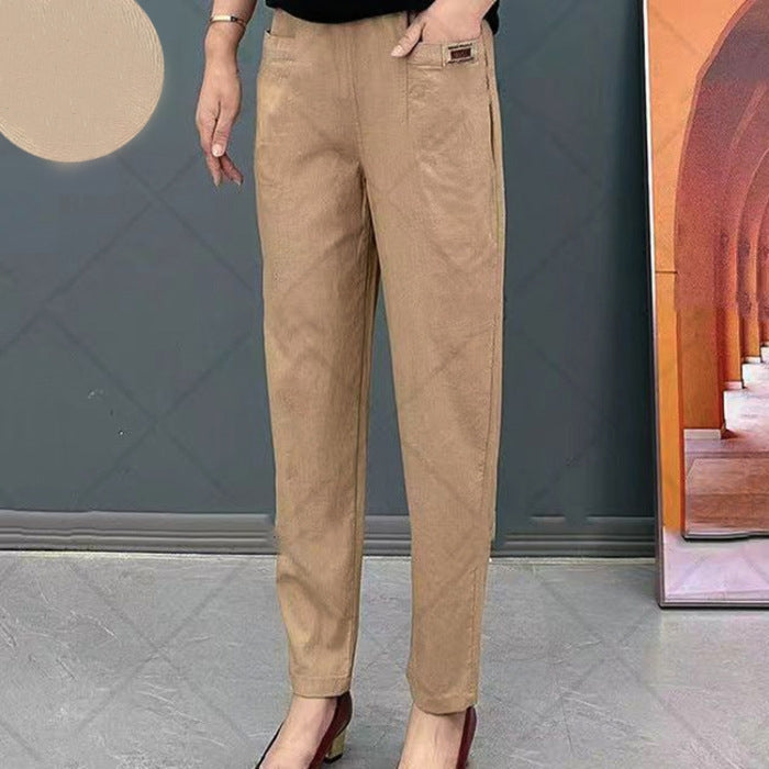 💕New Year Hot Sale 49% OFF💕💝Women's Elastic Waist Cotton Pants💝
