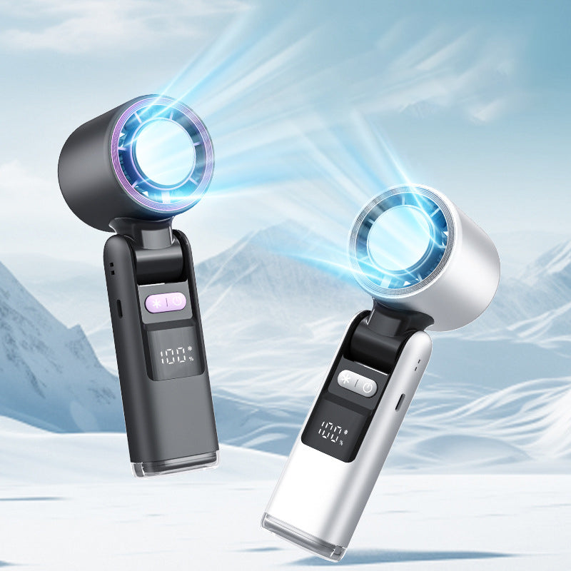 🔥【Hot Sale-】WhisperBreeze Mini Fan 🔥 | Under 40dB Noise | Vibration-Free | Night Light Mode