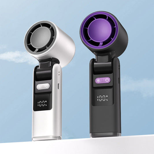 🔥【Hot Sale-】WhisperBreeze Mini Fan 🔥 | Under 40dB Noise | Vibration-Free | Night Light Mode