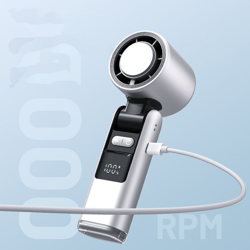 🔥【Hot Sale-】WhisperBreeze Mini Fan 🔥 | Under 40dB Noise | Vibration-Free | Night Light Mode