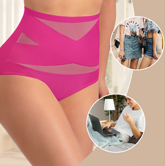 💖Last Day-Buy 1 Get 3 Packs💖Plus-Size High-Waist Cross Tummy Control Panties3