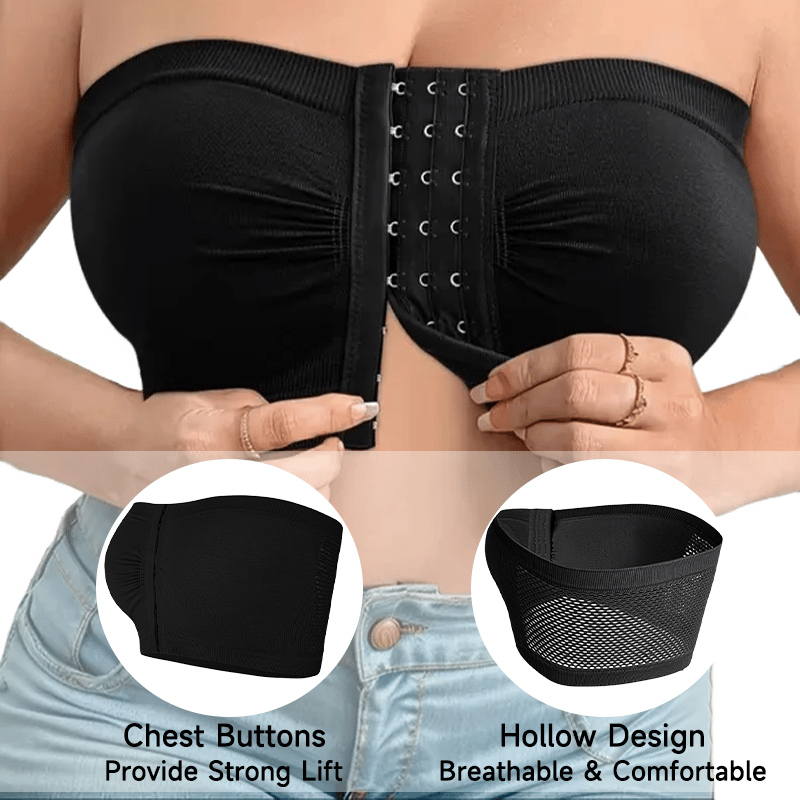 🎁Prime Day Sale 49% OFF🔥Plus Size Strapless Front Buckle Breathable Bra