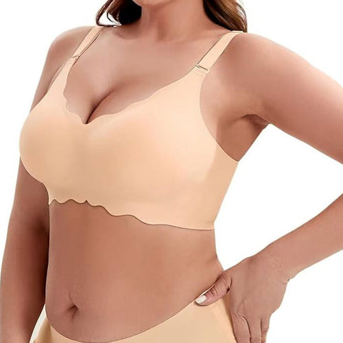 Deep V Plunge Push-up Wirefree Seamless Bra