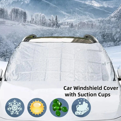 🥳2026 HOT SALE🥳💞50K+ SOLD! 🚗🪟 50% OFF! Car Windshield Cover with Suction Cups – blocks 99% UV, prevents frost & snow. Keeps car cool in summer, no scraping in winter! 🛡️✅