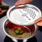 📢📢50% OFF !! ⏰🥬🥣3-in-1 Stainless Steel Grater Bowl – German Quality.