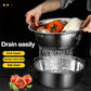 📢📢50% OFF !! ⏰🥬🥣3-in-1 Stainless Steel Grater Bowl – German Quality.