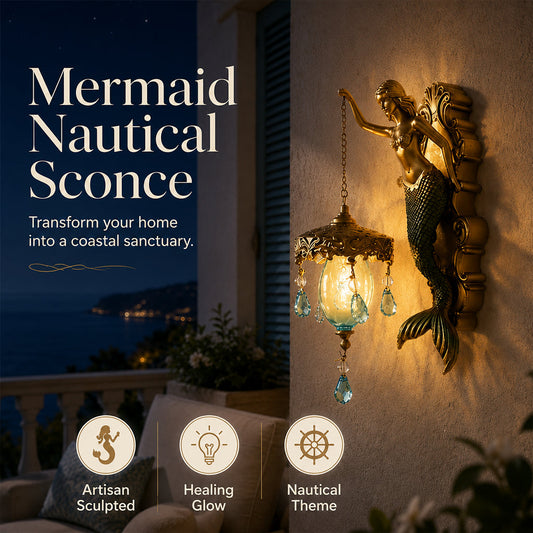 📢📢50% OFF !! ⏰🧜‍♂️ Vintage Mermaid Wall Sconce 🏘️ For indoor and outdoor use