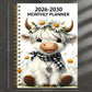 🐮 2026–2030 Monthly Planner ✨ Cute Highland Cow 5-Year Calendar | Large Monthly Blocks for Long-Term Planning-B3
