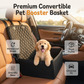 🐶 Convertible Dog Car Booster Seat｜2‑in‑1 Pet Car Seat Cover & Travel Basket 🚗 with Safety Strap for Small Medium Dogs