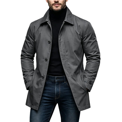 🔥LAST DAY SALE 70% OFF👍✨Men's Waterproof Mid-Length Trench Coat【FREE SHIPPING】